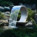 Lame d'eau Mamba Small Ubbink ht 24 x L 27.5 cm inox 316L r&eacute;sistant au sel a poser au sol barre de 9 led
