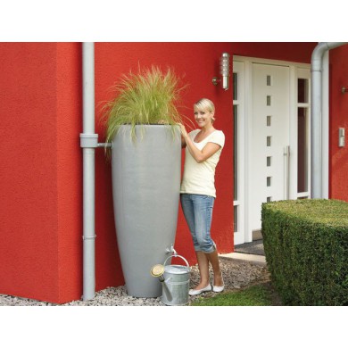Récupérateur d'eau kit 2 en 1, 300 litres Taupe, Moka ou Gris