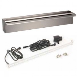 Lame d'eau Niagara Ubbink 60 cm acier inoxydable brossé inox 304 montage mural barre de 35 led