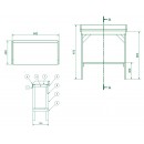 Table de rempotage Nature ht 97 cm 85 x 42 cm