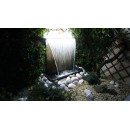 Lame d'eau Niagara Ubbink 60 cm acier inoxydable bross&eacute; inox 304 montage mural sans led