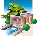 Lame d'eau Niagara Ubbink 60 cm avec LED