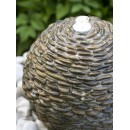 Fontaine de jardin Trente Ubbink 1308326 boule en pierre naturelles claire avec pompe et bassin
