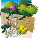 Lame d'eau Niagara Ubbink 30 cm acier inoxydable bross&eacute; inox 304 montage mural sans led