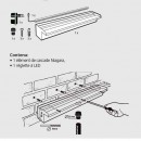 Lame d'eau Niagara Ubbink 30 cm acier inoxydable bross&eacute; inox 304 montage mural sans led