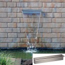 Lame d'eau Niagara Ubbink 60 cm acier inoxydable bross&eacute; inox 304 montage mural sans led