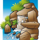 Lame d'eau Niagara Ubbink 60 cm acier inoxydable bross&eacute; inox 304 montage mural sans led