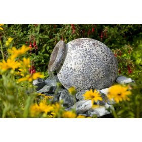 Fontaine de jardin :  petite fontaine de jardin Orange Ubbink avec pompe et bassin