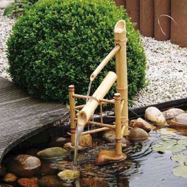 Cascade basculante Bamboo Ubbink en bambou sans pompe