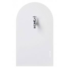 Fontaine de jardin pluie pivotante Laorus 56.5 x 33 cm Blanc