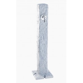 Fontaine de jardin Granit de Graf en polyéthylène gris clair avec robinet laiton borne d'eau