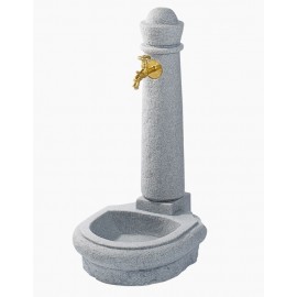 Fontaine  GARANTIA Venezia  gris clair en PE avec robinet nostalgie, petite vasque