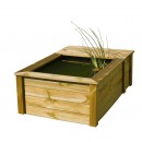 Bassin de jardin en bois avec b&acirc;che QUADRO WOOD 3 Ubbink 176.4x117 x h 57.5 cm