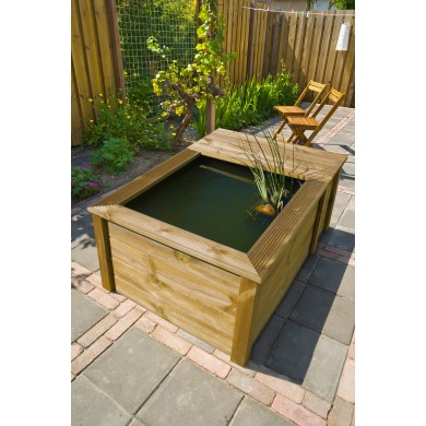 Bassin de jardin en bois avec bâche QUADRO WOOD 3 Ubbink 176.4x117 x h 57.5 cm