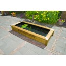 Kit bassin de jardin en bois avec b&acirc;che SET QUADRO WOOD 5 Ubbink 220x90.5 xh31.3 cm