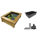 Kit bassin de jardin en bois QUADRO WOOD 10 Ubbink avec pompe H33,8 x 119,4 x 90,5 cm