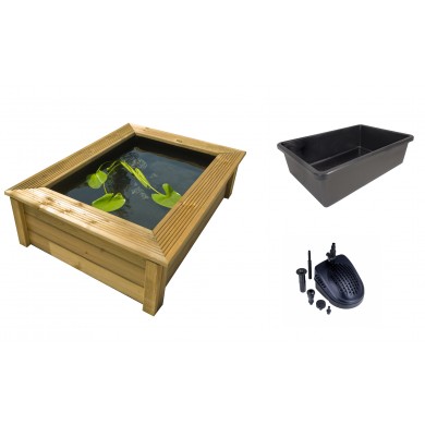 Bassin de jardin en bois QUADRO WOOD 2 Ubbink
