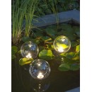 Jeu de trois sph&egrave;res transparentes et flottantes MultiBright Float 3 LED Ubbink