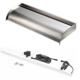 Lame d'eau Nevada 90 cm Ubbink acier inoxydable brossé inox 304 montage murale barre de 62 LED