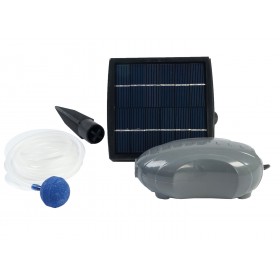 Pompe oxyg&eacute;nation : Pompe Air solar 100 Ubbink 120 l/h installation en ext&eacute;rieur pour bassin jusqu'&agrave; 1000 Litres avec panneau solaire