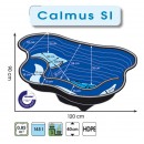 Bassin de jardin Calmus 1 Ubbink 90x120 cm profondeur 40 cm 145 litres 0.85m&sup2;
