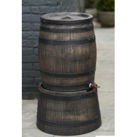 Récupérateur d'eau de pluie Barrique 50 litres Nature Ubbink avec robinet avec pieds sans collecteur de gouttières