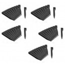 50 Ancres pour bordure de jardin - PP, noir- H19,5 x 1,9 x 1,8 cm