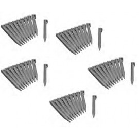 50 Ancres pour bordure de jardin Nature - PP, gris - H19,5 x 1,9 x 1,8 cm