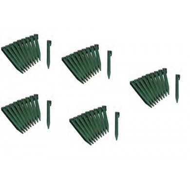 50 Ancres pour bordure de jardin - PP, gris - H19,5 x 1,9 x 1,8 cm