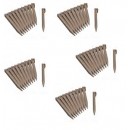 50 Ancres pour bordure de jardin Nature - PP, taupe - H26,7 x 1,9 x 1,8 cm