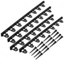 16 m&egrave;tres de bordure &agrave; gazon Nature noir hauteur 4.5 cm 6040610