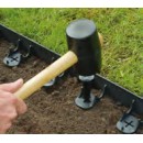 16 m&egrave;tres de bordure &agrave; gazon Nature noir hauteur 4.5 cm 6040610