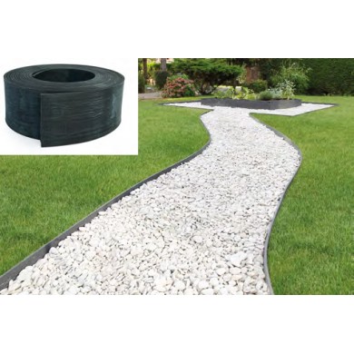 Bordure Nature souple en rouleau épaisseur 7 mm hauteur 14 cm longueur 10 mètres