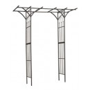 Pergola double droite en acier galvanis&eacute; laqu&eacute; &eacute;poxy noir marque Nature