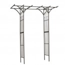 Pergola double droite en acier galvanis&eacute; laqu&eacute; &eacute;poxy noir marque Nature