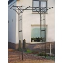 Pergola double droite en acier galvanis&eacute; laqu&eacute; &eacute;poxy noir marque Nature