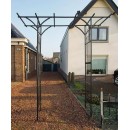 Pergola double droite en acier galvanis&eacute; laqu&eacute; &eacute;poxy noir marque Nature