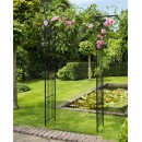 Pergola double droite en acier galvanis&eacute; laqu&eacute; &eacute;poxy noir marque Nature