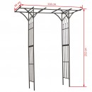 Pergola double droite en acier galvanis&eacute; laqu&eacute; &eacute;poxy noir marque Nature