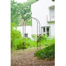 Pergola arche d&eacute;cor volutes, en acier galvanis&eacute; laqu&eacute; &eacute;poxy noir marque Nature
