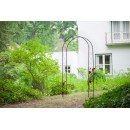 Pergola arche d&eacute;cor volutes, en acier galvanis&eacute; laqu&eacute; &eacute;poxy noir marque Nature