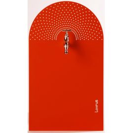 Fontaine de jardin pluie pivotante Laorus 56.5 x 33 cm rouge