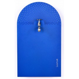 Fontaine de jardin pluie pivotante Laorus 56.5 x 33 cm Bleu flash