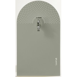 Fontaine de jardin pluie pivotante Laorus 56.5 x 33 cm gris vert