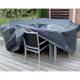 Housse salon de jardin 225 x143 x ht 90 cm polyéthylène