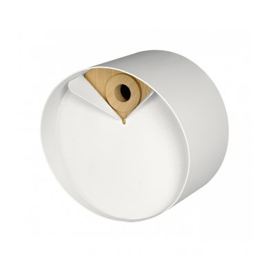 Nichoir rond en bois et métal Laorus diamètre 26 cm prof 19 cm coloris