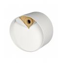 Nichoir rond en bois et m&eacute;tal Laorus diam&egrave;tre 26 cm prof 19 cm coloris