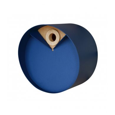 Nichoir rond en bois et métal Laorus diamètre 26 cm prof 19 cm coloris