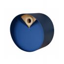 Nichoir rond en bois et m&eacute;tal Laorus diam&egrave;tre 26 cm prof 19 cm coloris
