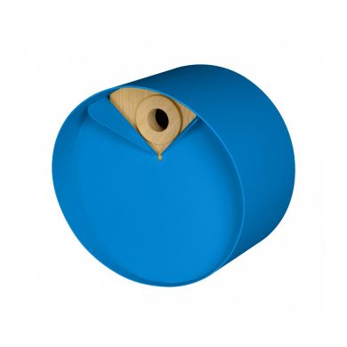 Nichoir rond en bois et métal Laorus diamètre 26 cm prof 19 cm coloris